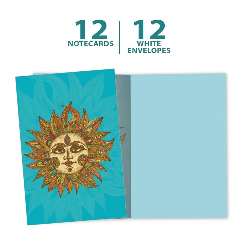 Tree-Free Greetings - All Occasion Cards - Artful Designs - 12 Greeting Cards + White Envelopes - Made in USA - 100% Recycled Paper - 4 x 6 - Vibrant Sun (FS56328) - Image 5